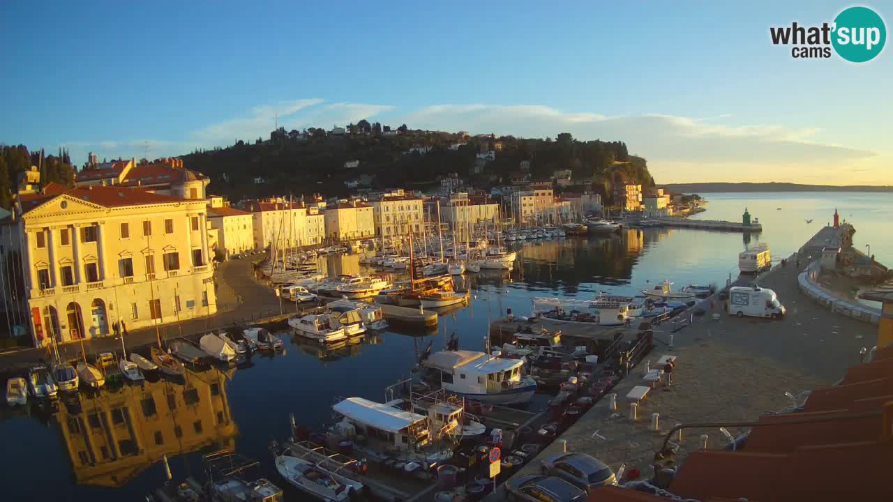 Live webcam da Pirano “Mandrač” – Splendida vista live da Villa Piranesi