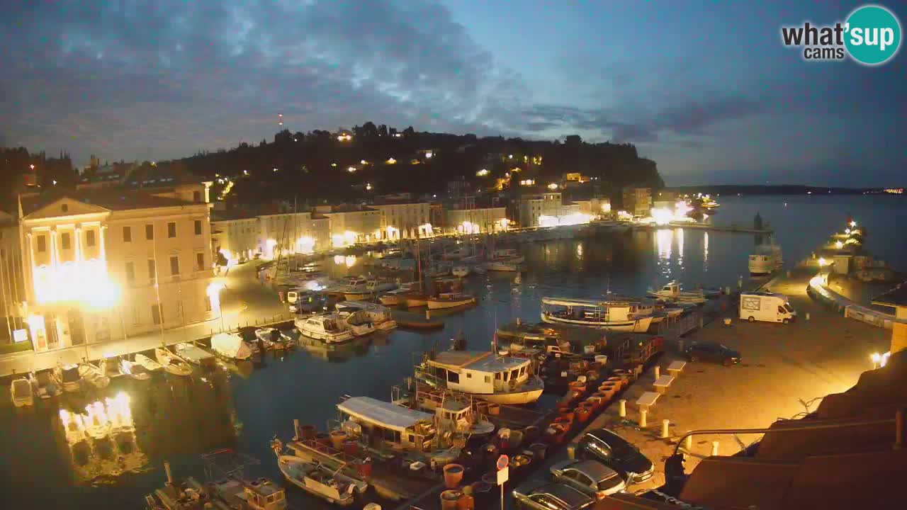 Live webcam da Pirano “Mandrač” – Splendida vista live da Villa Piranesi