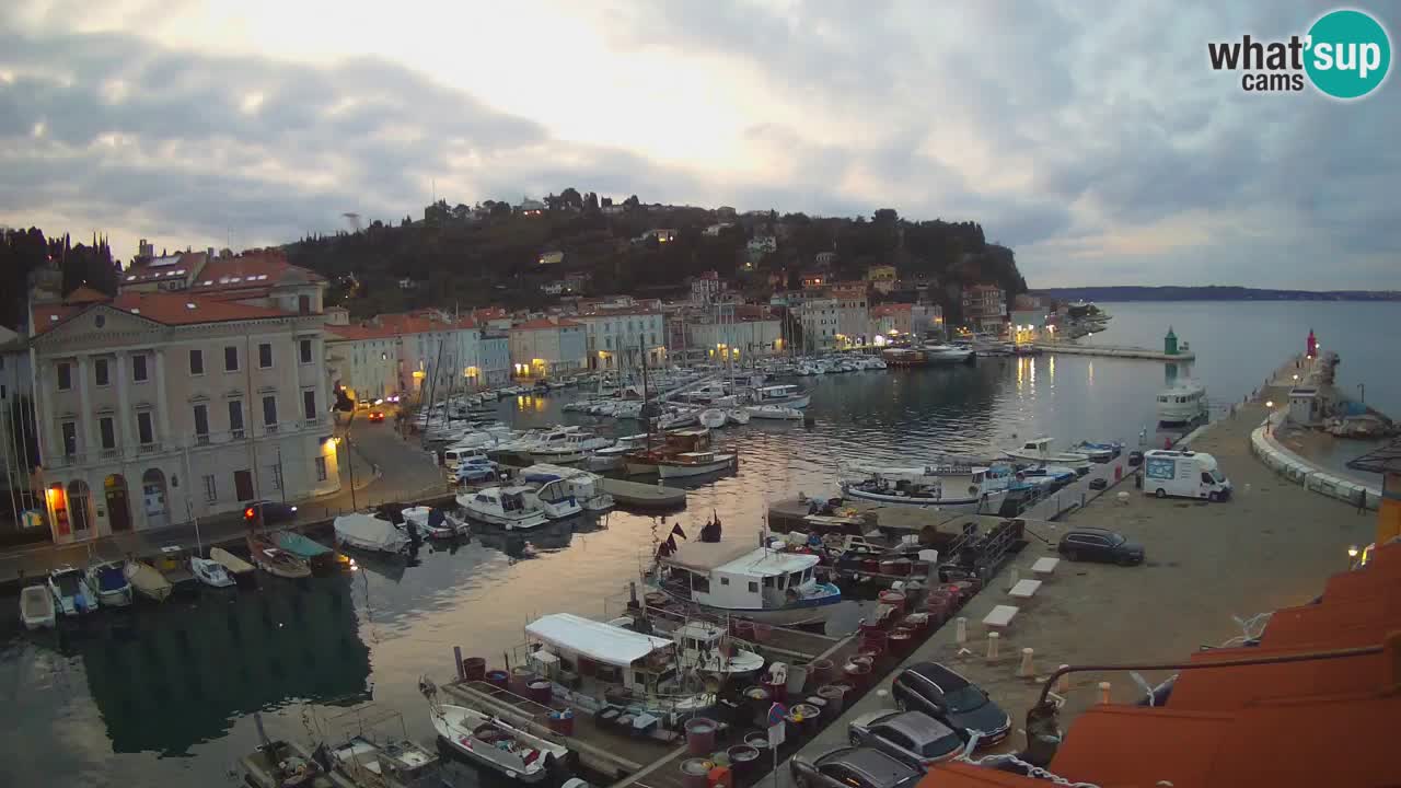 Webcam en direct de Piran “Mandrač” – Incroyable vue en direct de la Villa Piranesi