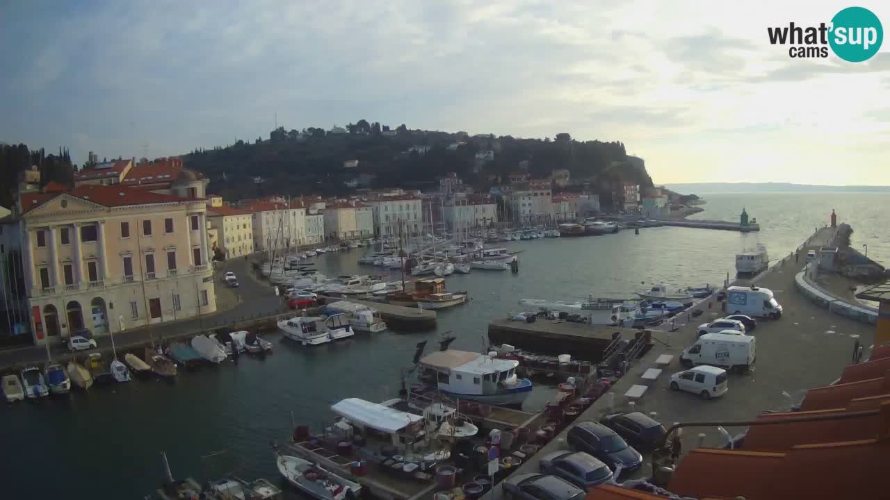 Live webcam da Pirano “Mandrač” – Splendida vista live da Villa Piranesi