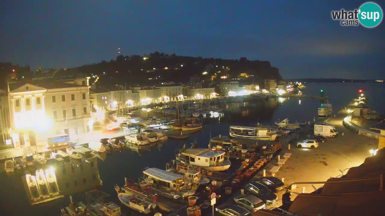 Webcam en direct de Piran “Mandrač” – Incroyable vue en direct de la Villa Piranesi
