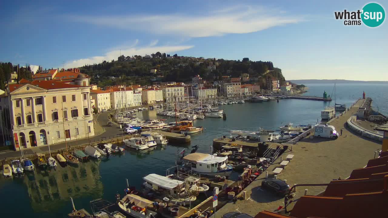Live-Webcam aus Piran “Mandrač” – Erstaunliche Live-Ansicht von Villa Piranesi