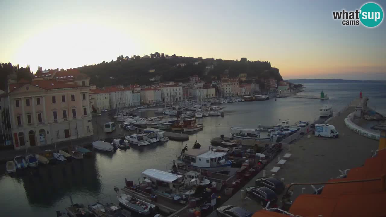 Live webcam da Pirano “Mandrač” – Splendida vista live da Villa Piranesi