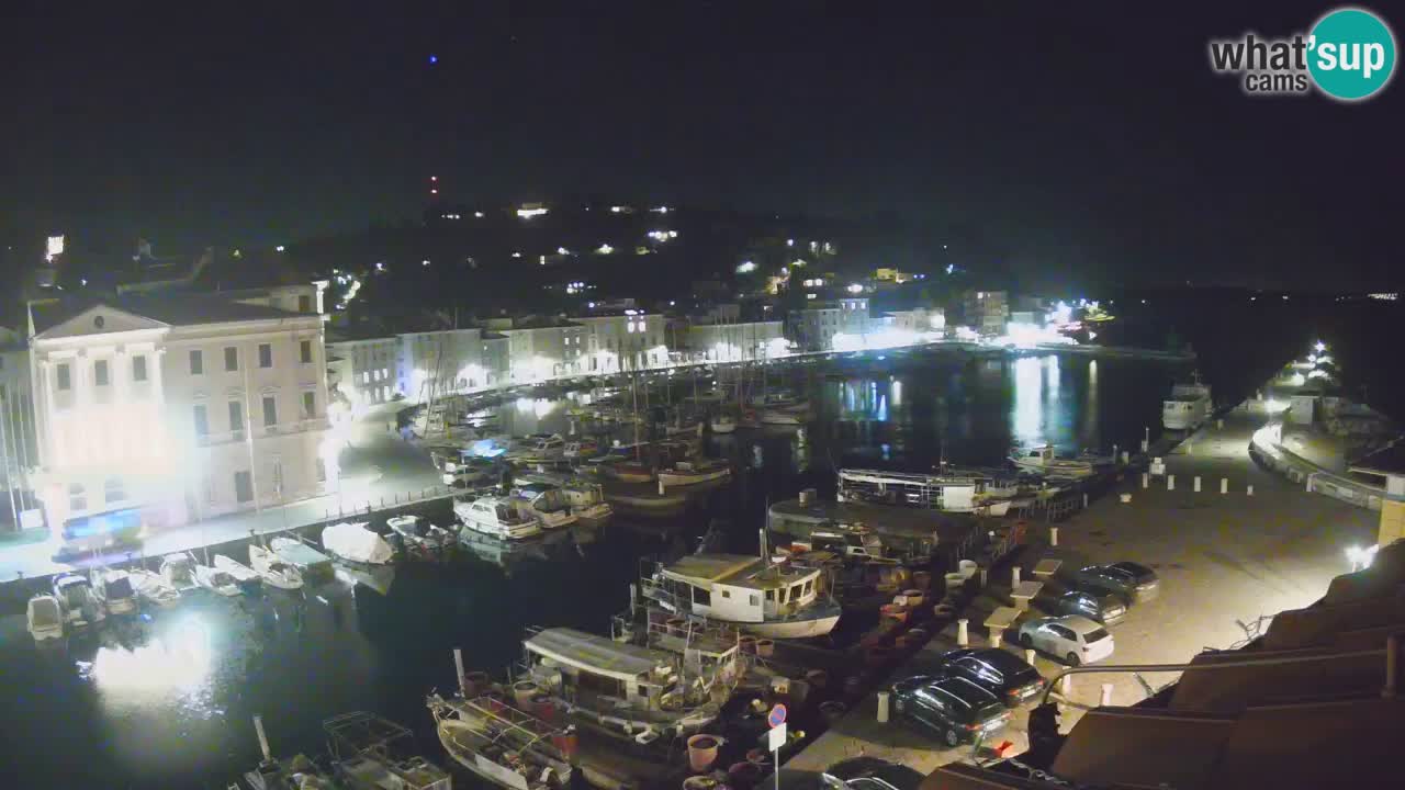 Webcam en direct de Piran “Mandrač” – Incroyable vue en direct de la Villa Piranesi