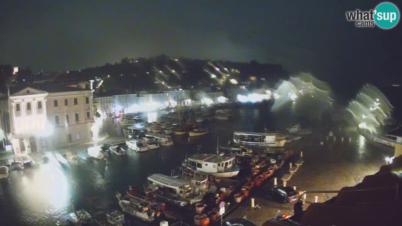 Webcam en direct de Piran “Mandrač” – Incroyable vue en direct de la Villa Piranesi