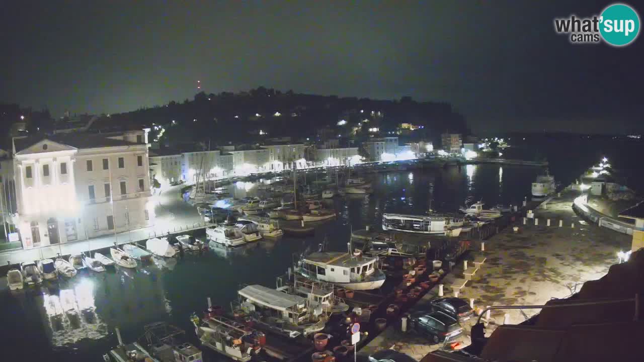 Webcam en direct de Piran “Mandrač” – Incroyable vue en direct de la Villa Piranesi