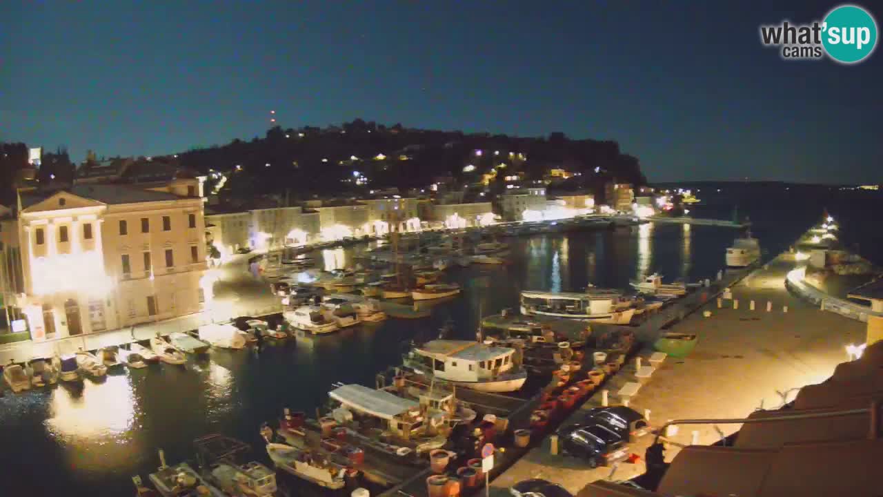 Webcam en direct de Piran “Mandrač” – Incroyable vue en direct de la Villa Piranesi