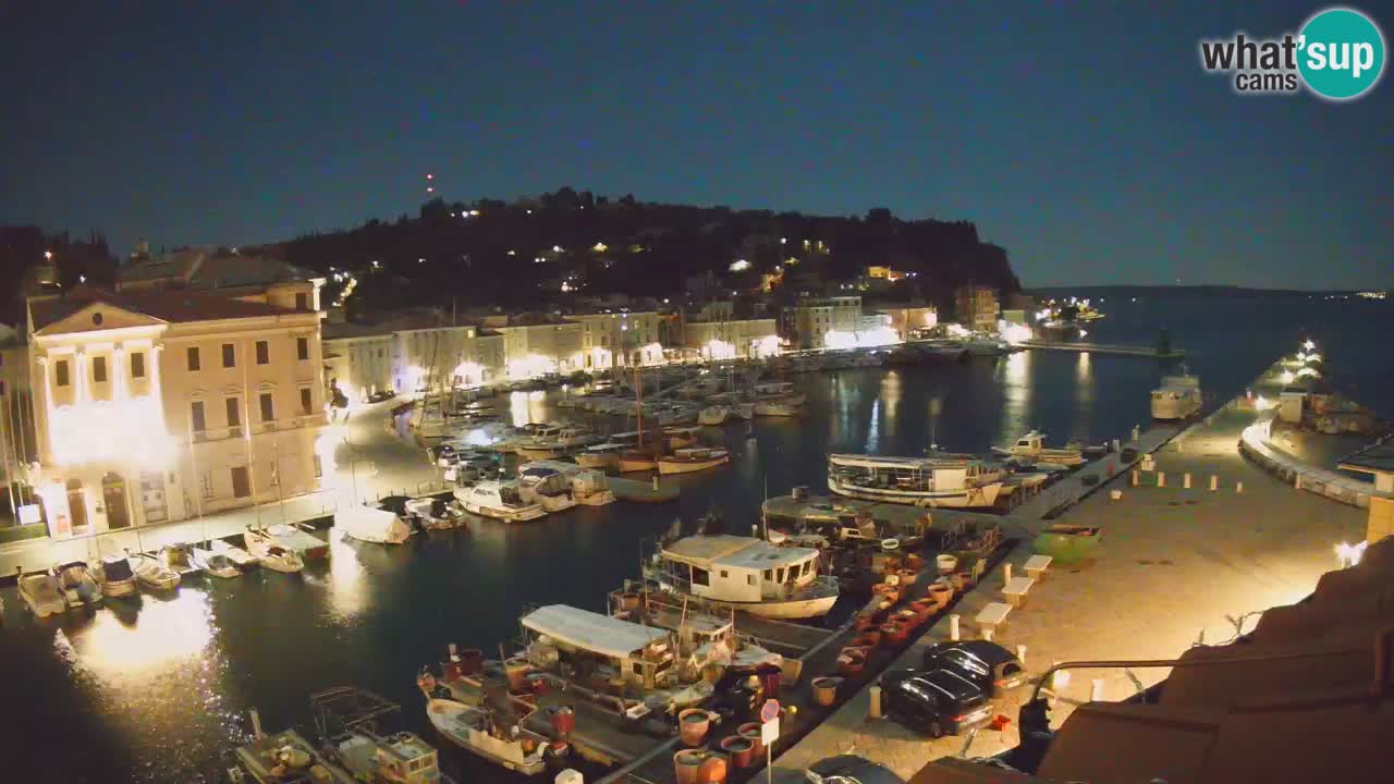 Webcam en direct de Piran “Mandrač” – Incroyable vue en direct de la Villa Piranesi