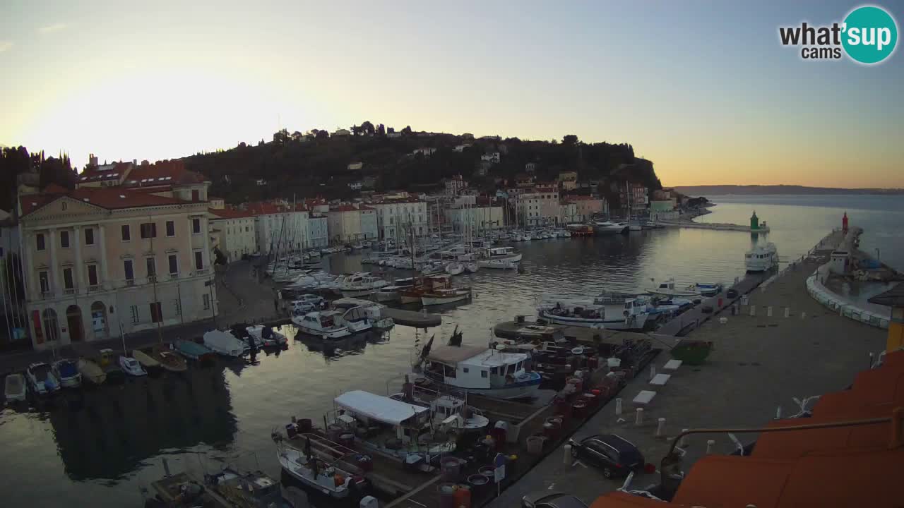Live webcam da Pirano “Mandrač” – Splendida vista live da Villa Piranesi