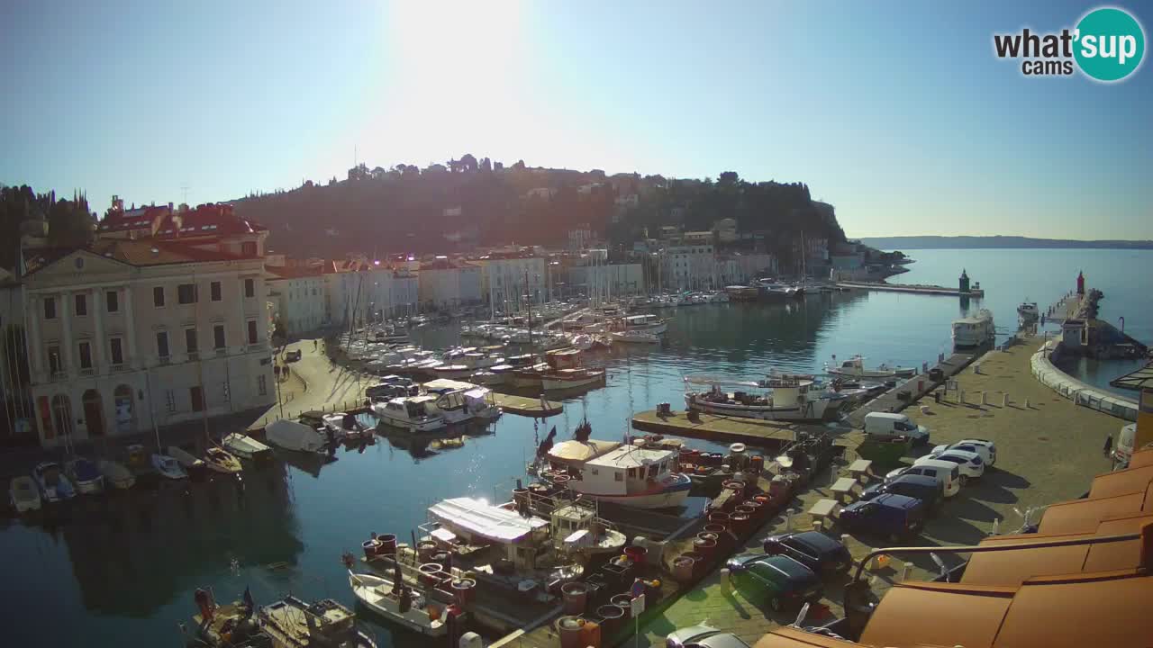 Live webcam da Pirano “Mandrač” – Splendida vista live da Villa Piranesi