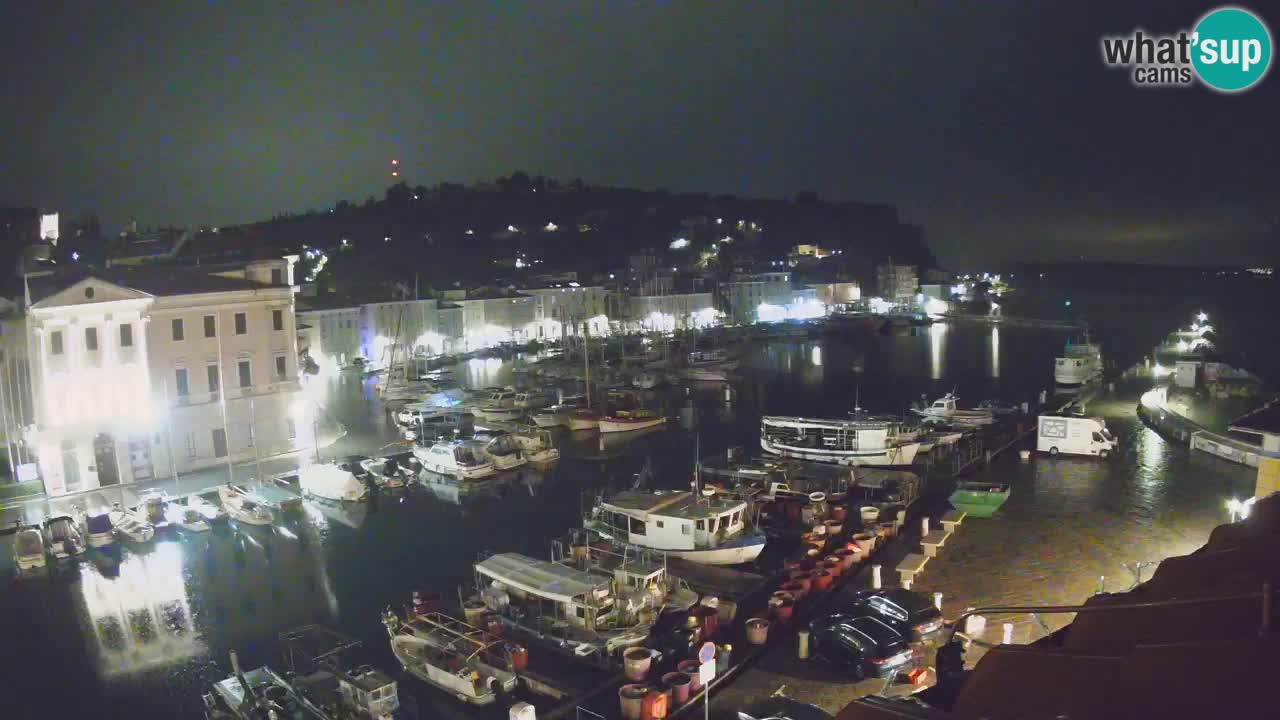 Webcam en direct de Piran “Mandrač” – Incroyable vue en direct de la Villa Piranesi