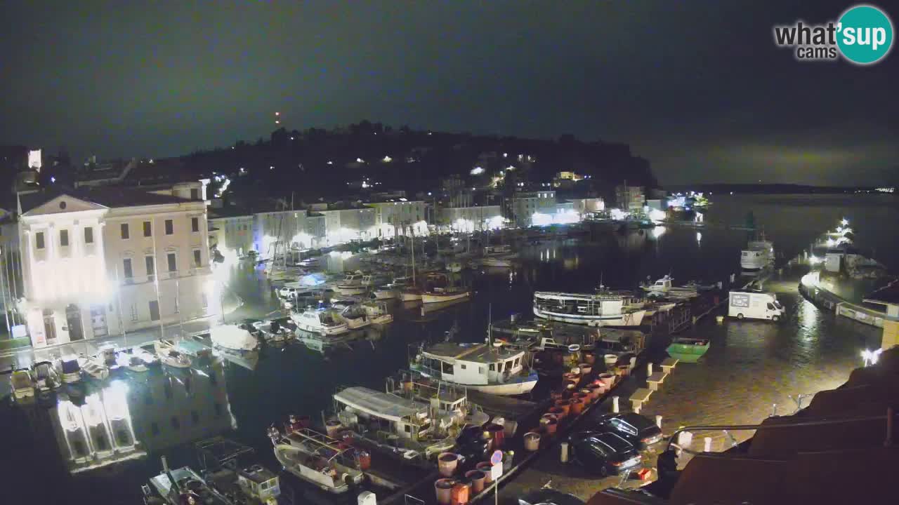 Webcam en direct de Piran “Mandrač” – Incroyable vue en direct de la Villa Piranesi