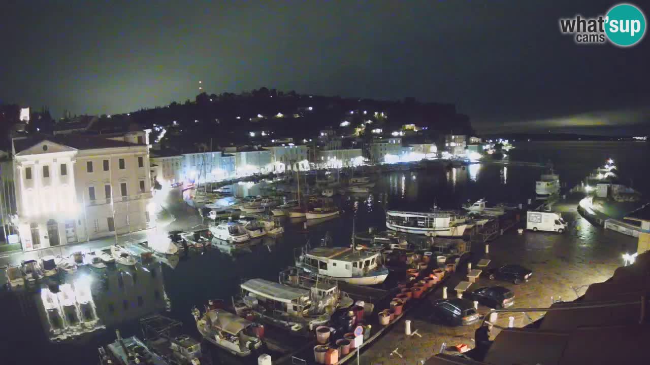 Webcam en direct de Piran “Mandrač” – Incroyable vue en direct de la Villa Piranesi