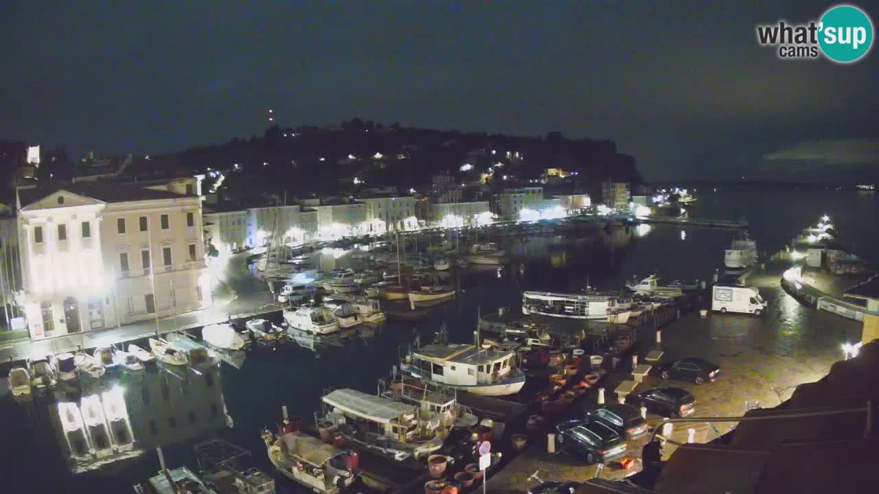 Webcam en direct de Piran “Mandrač” – Incroyable vue en direct de la Villa Piranesi