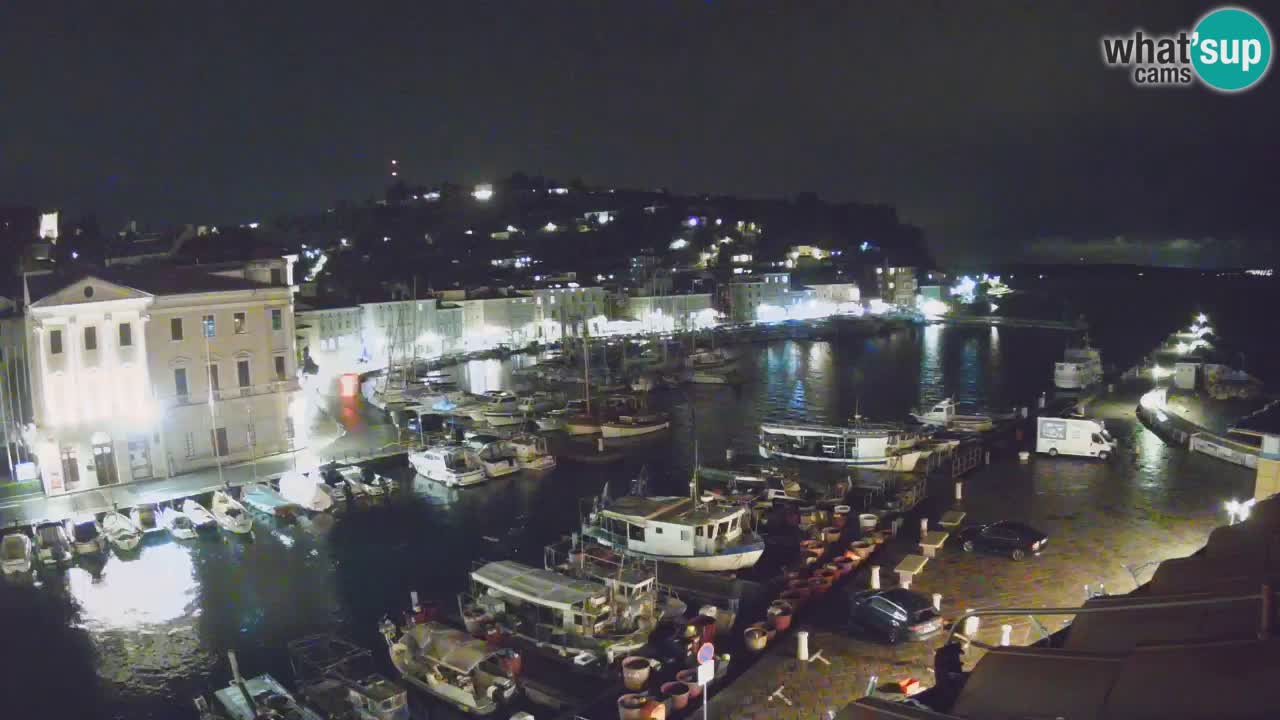 Webcam en direct de Piran “Mandrač” – Incroyable vue en direct de la Villa Piranesi