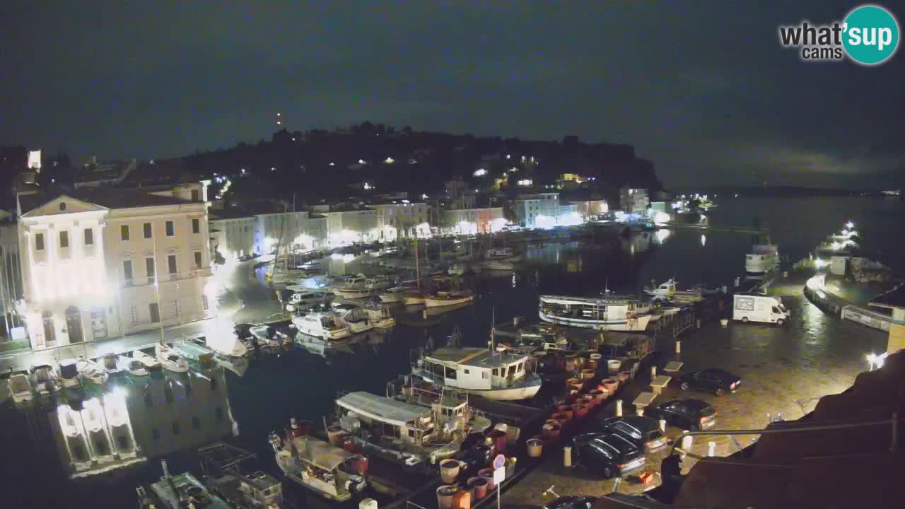 Webcam en direct de Piran “Mandrač” – Incroyable vue en direct de la Villa Piranesi