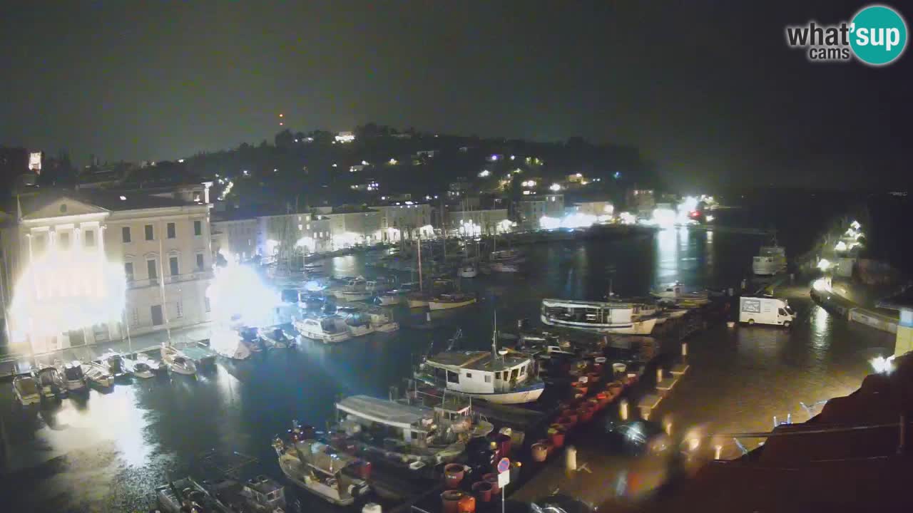 Webcam en direct de Piran “Mandrač” – Incroyable vue en direct de la Villa Piranesi