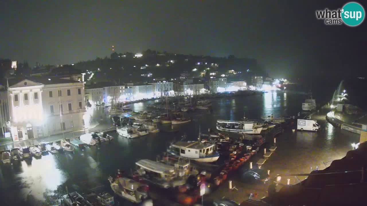 Webcam en direct de Piran “Mandrač” – Incroyable vue en direct de la Villa Piranesi