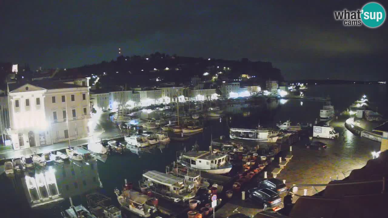 Webcam en direct de Piran “Mandrač” – Incroyable vue en direct de la Villa Piranesi