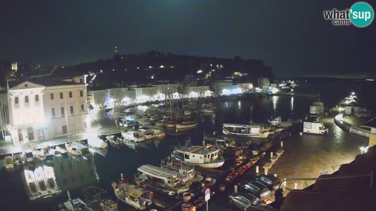 Webcam en direct de Piran “Mandrač” – Incroyable vue en direct de la Villa Piranesi