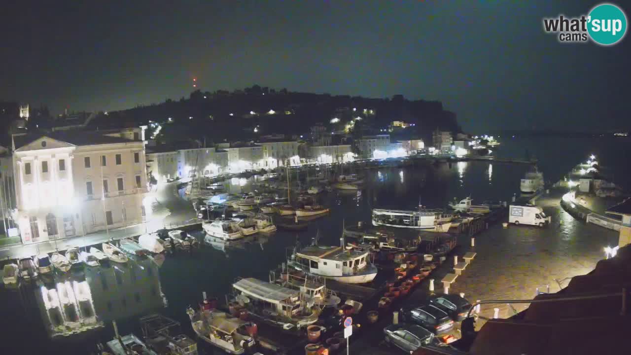 Webcam en direct de Piran “Mandrač” – Incroyable vue en direct de la Villa Piranesi