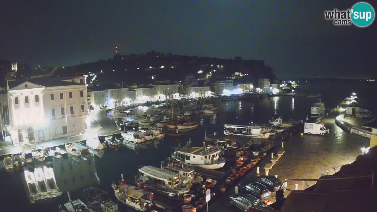 Webcam en direct de Piran “Mandrač” – Incroyable vue en direct de la Villa Piranesi