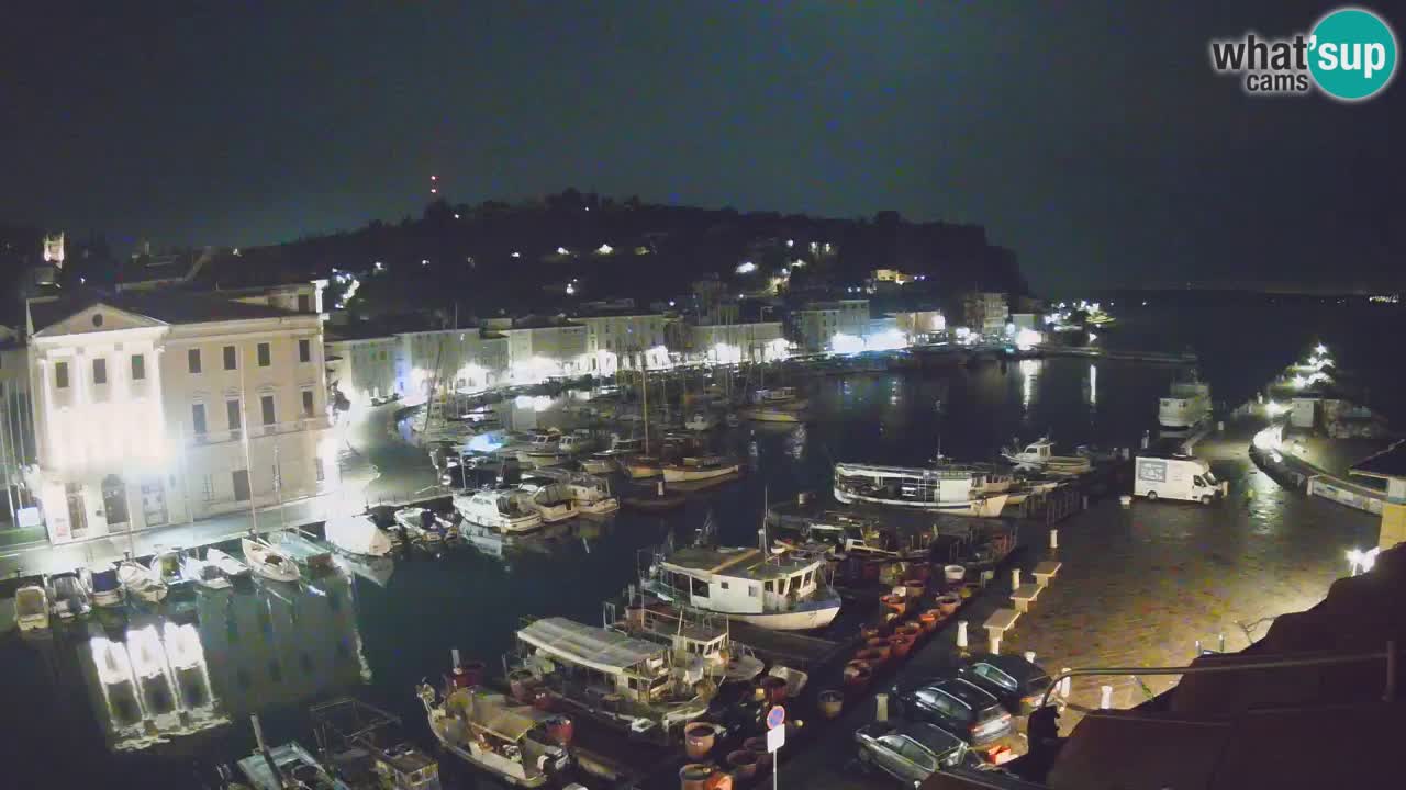 Webcam en direct de Piran “Mandrač” – Incroyable vue en direct de la Villa Piranesi