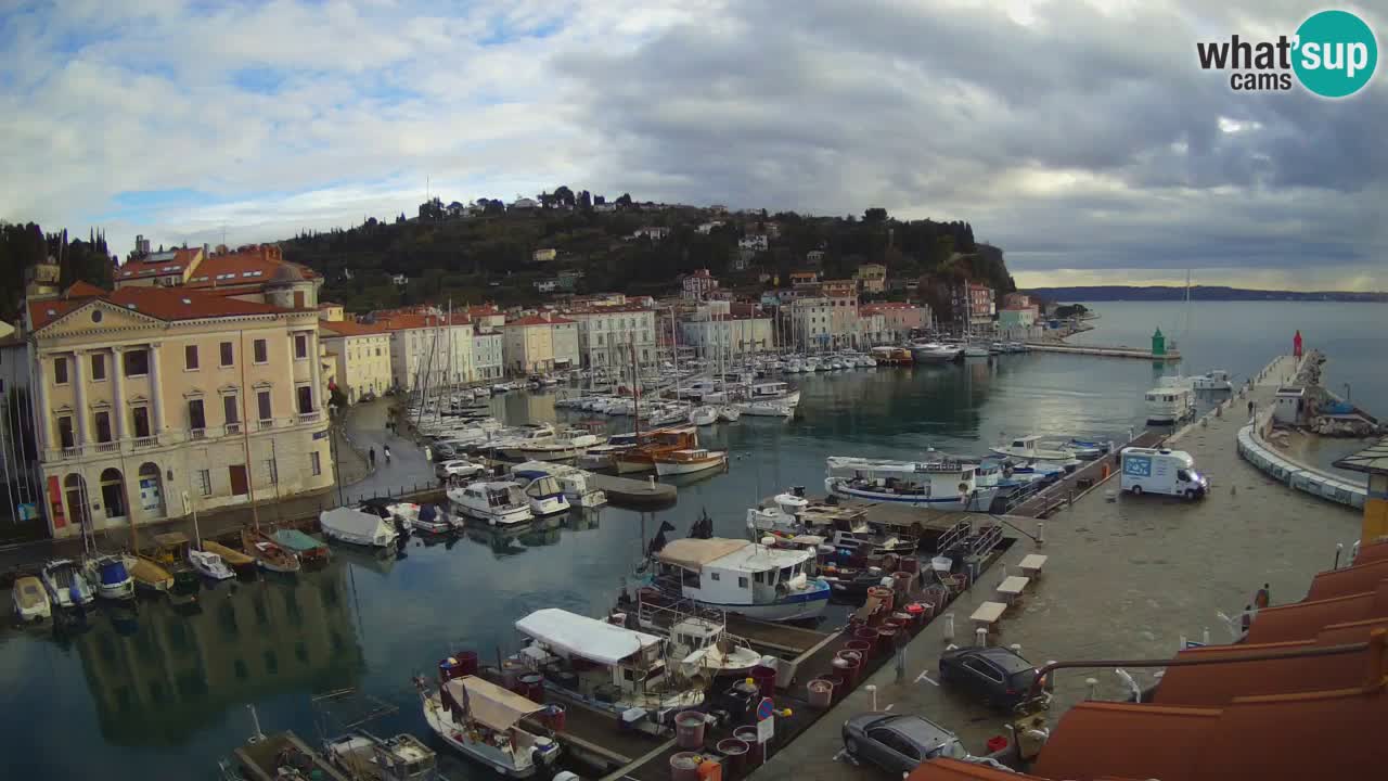 Live webcam da Pirano “Mandrač” – Splendida vista live da Villa Piranesi