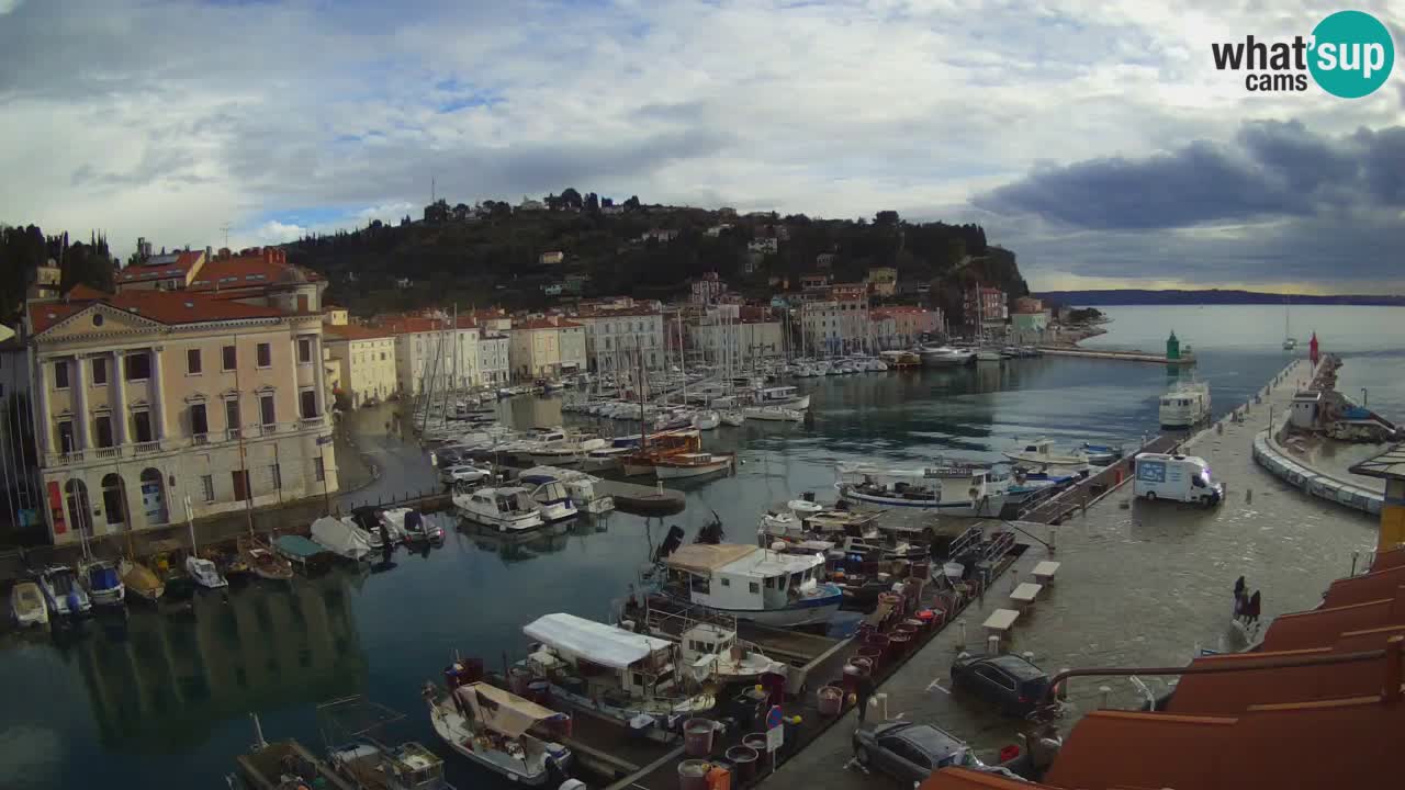 Live webcam da Pirano “Mandrač” – Splendida vista live da Villa Piranesi