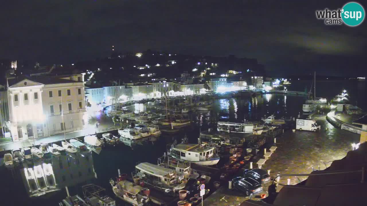 Webcam en direct de Piran “Mandrač” – Incroyable vue en direct de la Villa Piranesi