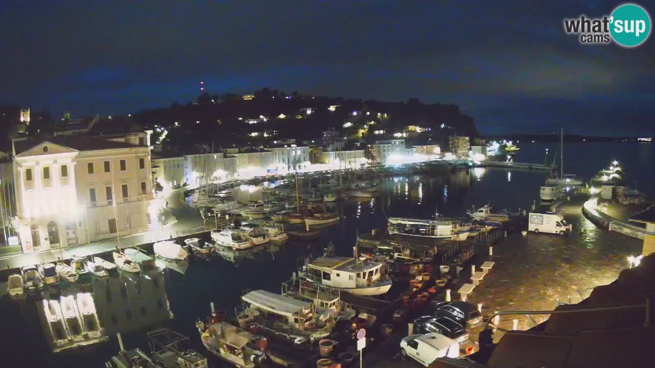 Webcam en direct de Piran “Mandrač” – Incroyable vue en direct de la Villa Piranesi