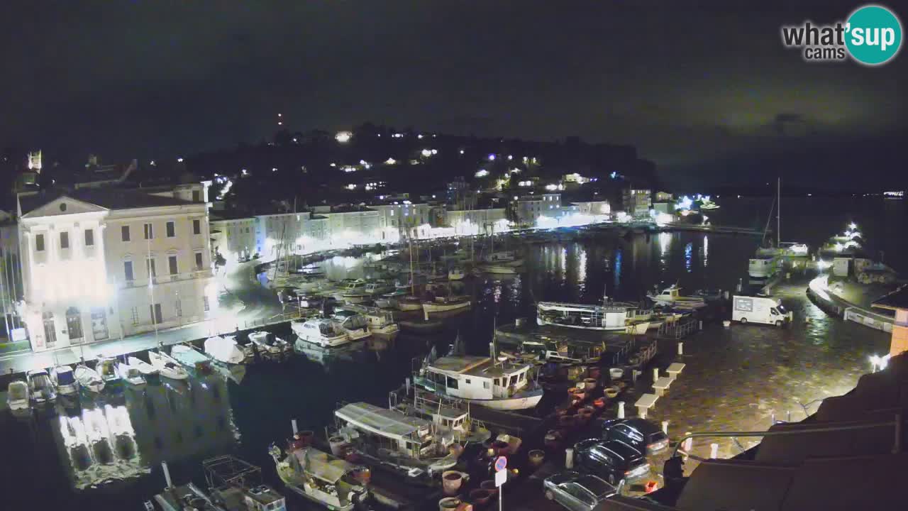 Webcam en direct de Piran “Mandrač” – Incroyable vue en direct de la Villa Piranesi
