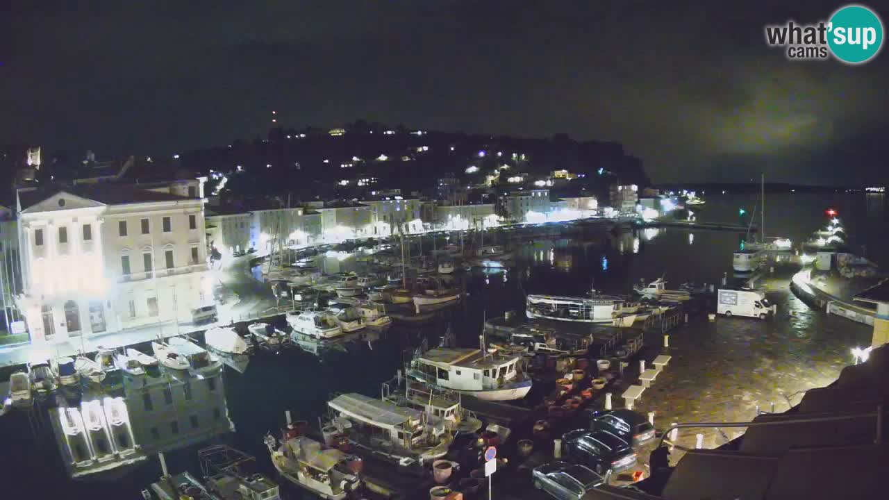 Webcam en direct de Piran “Mandrač” – Incroyable vue en direct de la Villa Piranesi