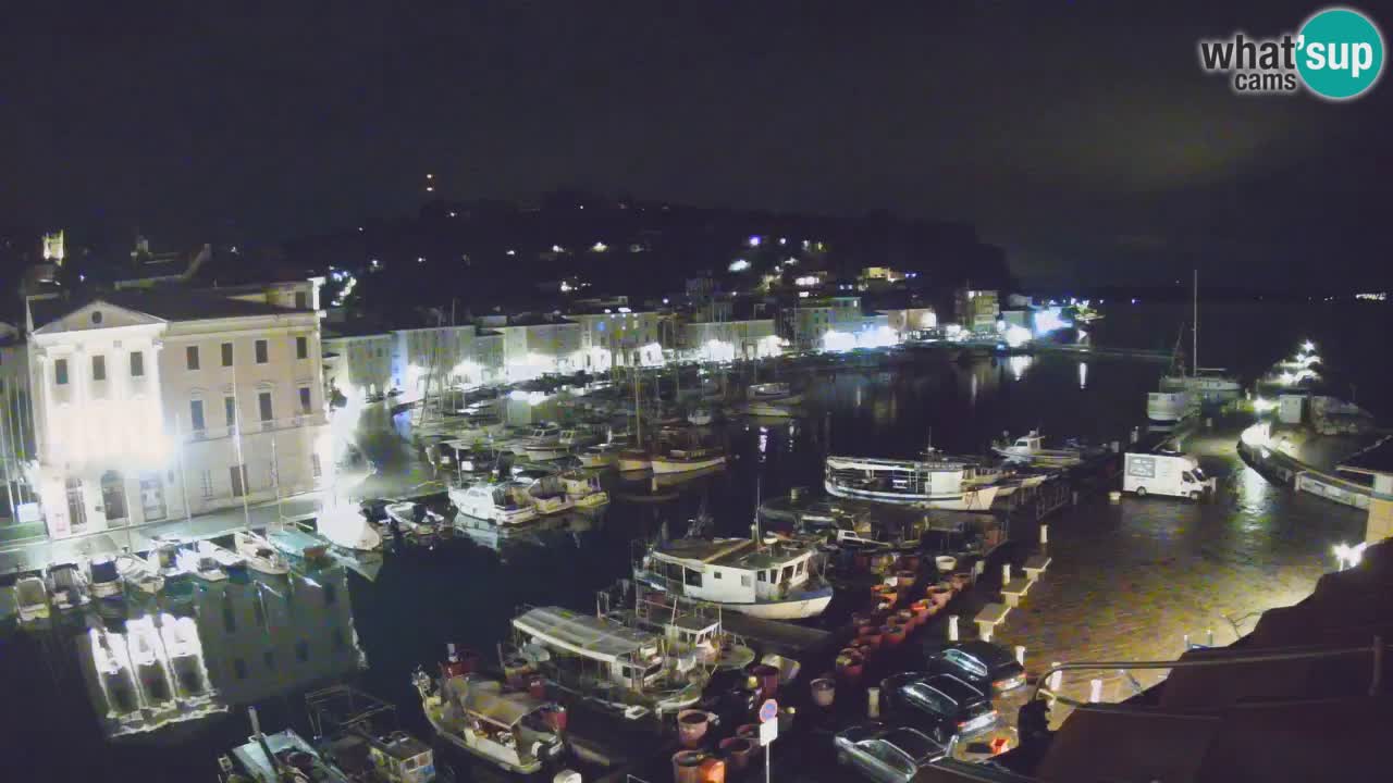 Webcam en direct de Piran “Mandrač” – Incroyable vue en direct de la Villa Piranesi