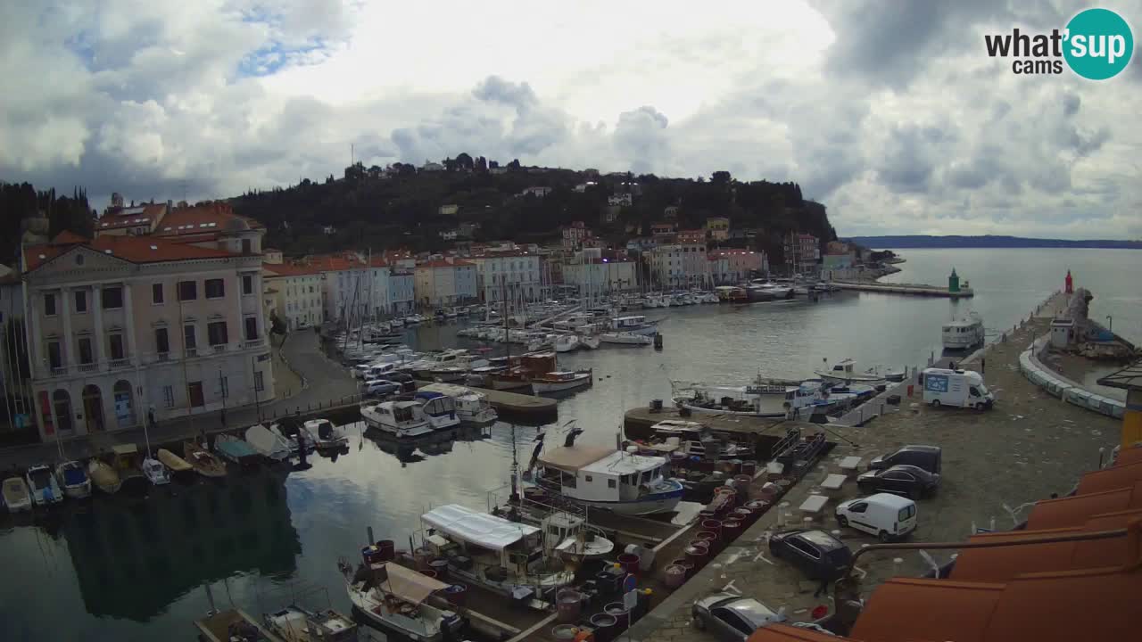 Live webcam da Pirano “Mandrač” – Splendida vista live da Villa Piranesi