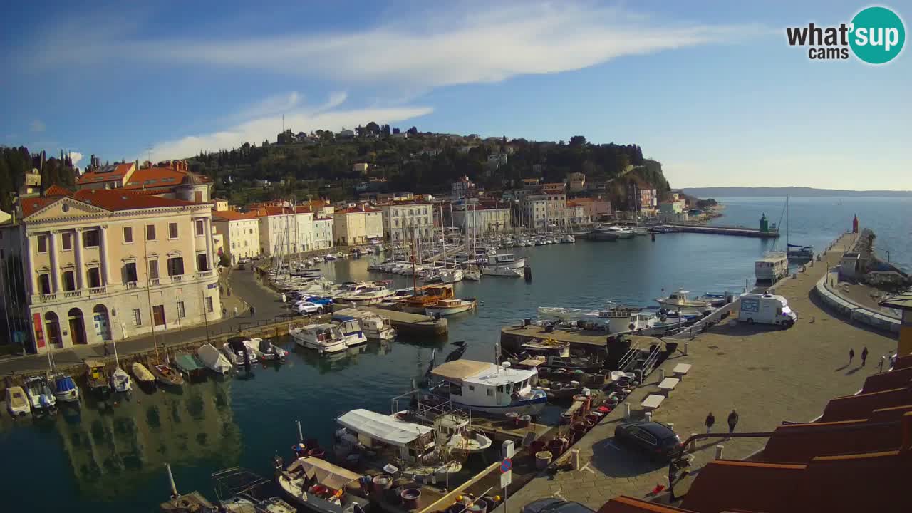 Live webcam da Pirano “Mandrač” – Splendida vista live da Villa Piranesi