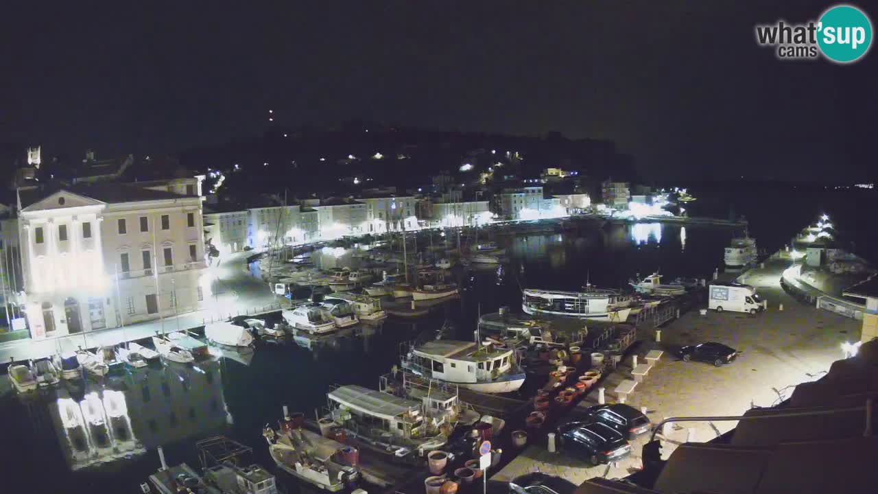 Webcam en direct de Piran “Mandrač” – Incroyable vue en direct de la Villa Piranesi