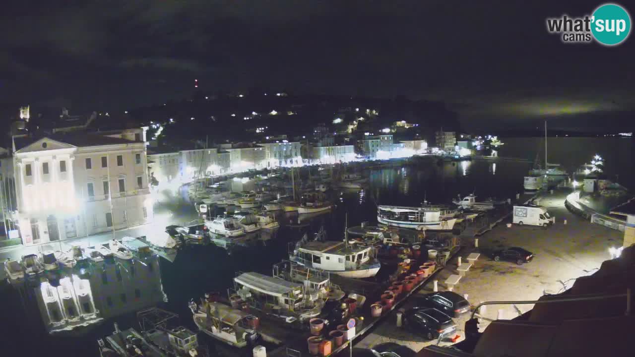 Webcam en direct de Piran “Mandrač” – Incroyable vue en direct de la Villa Piranesi