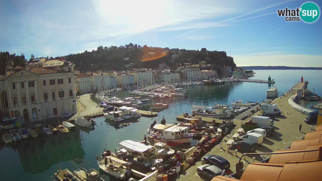 Live webcam da Pirano “Mandrač” – Splendida vista live da Villa Piranesi