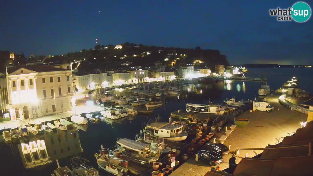 Webcam en direct de Piran “Mandrač” – Incroyable vue en direct de la Villa Piranesi