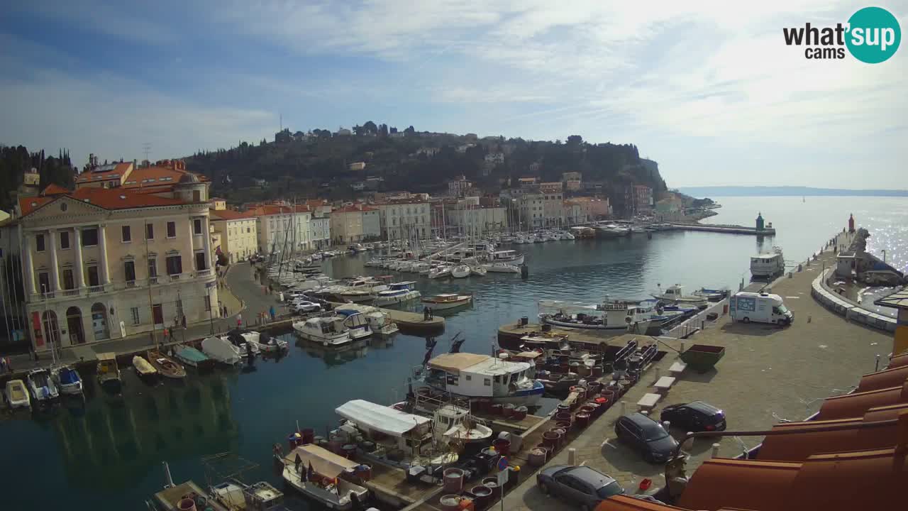 Live-Webcam aus Piran “Mandrač” – Erstaunliche Live-Ansicht von Villa Piranesi