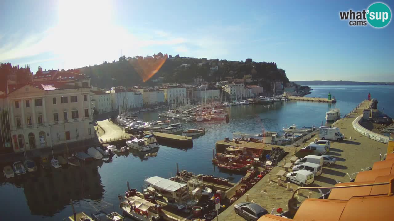 Live webcam from Piran “Mandrač” – Amazing live view from Villa Piranesi