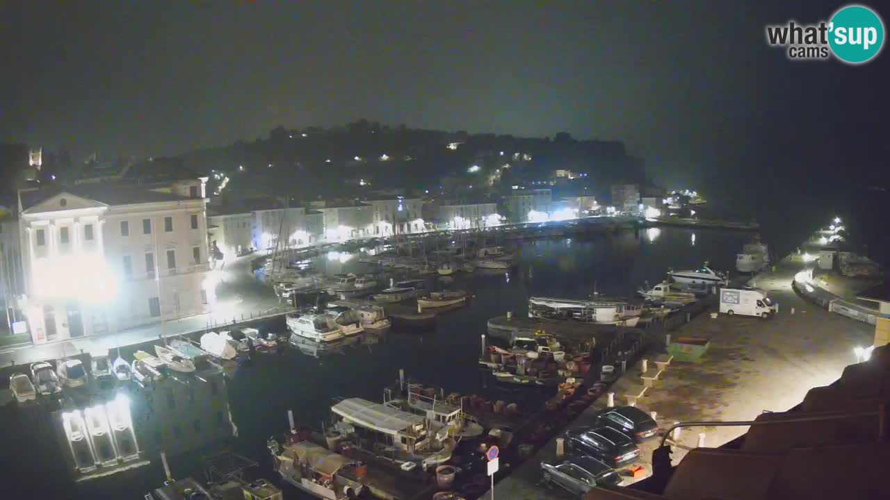 Webcam en direct de Piran « Mandrač » – Incroyable vue en direct de la Villa Piranesi