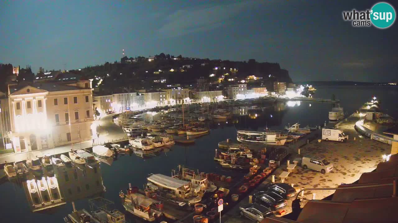 Webcam en direct de Piran “Mandrač” – Incroyable vue en direct de la Villa Piranesi