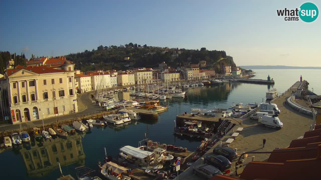 Live-Webcam aus Piran “Mandrač” – Erstaunliche Live-Ansicht von Villa Piranesi