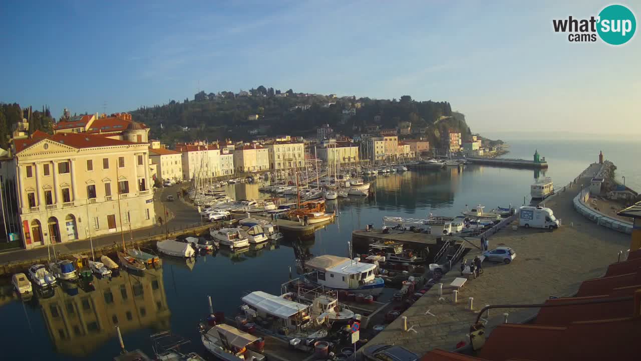 Live webcam da Pirano “Mandrač” – Splendida vista live da Villa Piranesi
