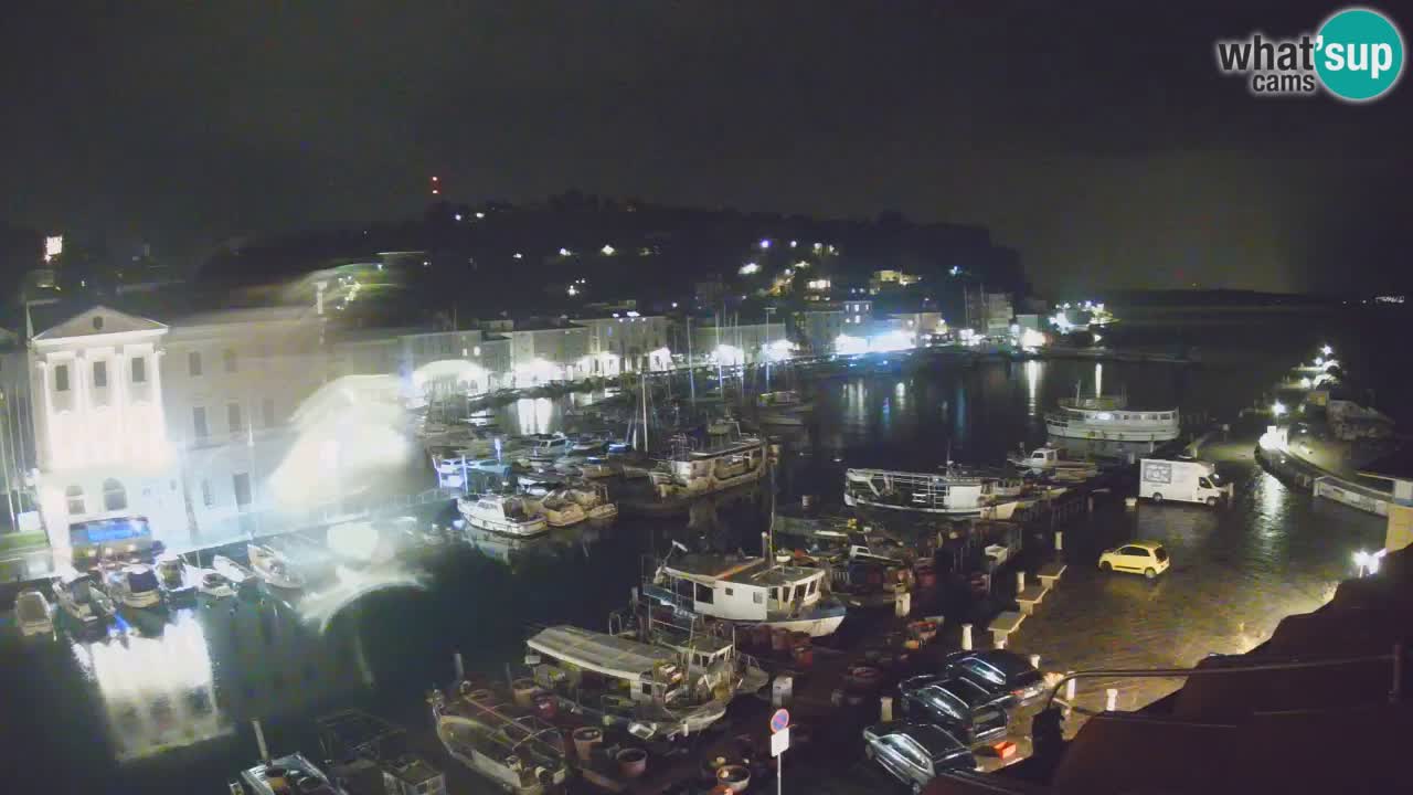 Webcam en direct de Piran “Mandrač” – Incroyable vue en direct de la Villa Piranesi