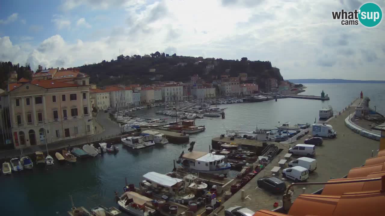 Live webcam from Piran “Mandrač” – Amazing live view from Villa Piranesi