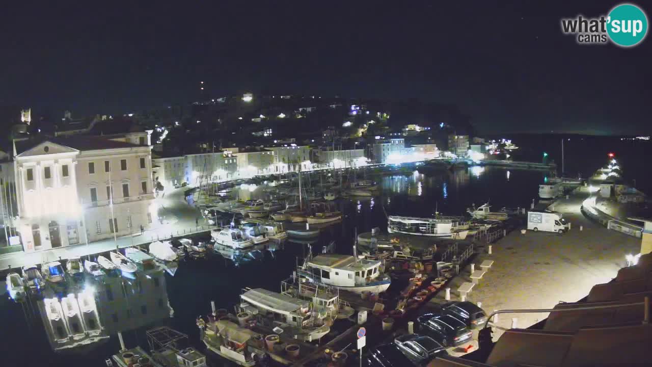 Webcam en direct de Piran “Mandrač” – Incroyable vue en direct de la Villa Piranesi