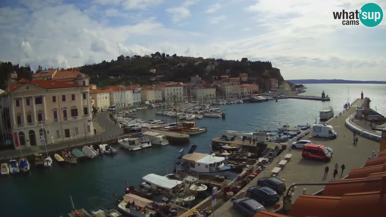 Live webcam da Pirano “Mandrač” – Splendida vista live da Villa Piranesi